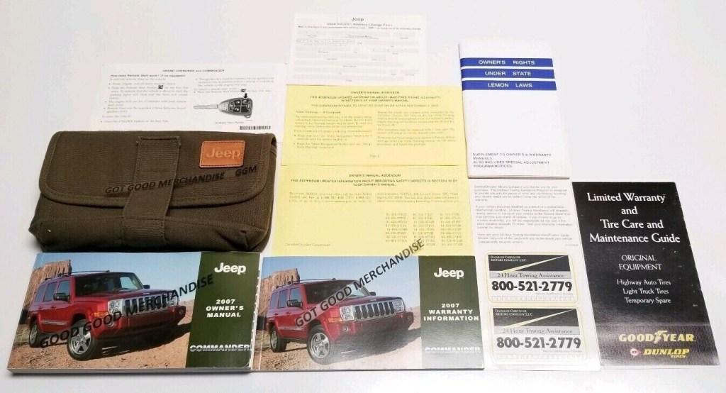 Picture of: JEEP COMMANDER OWNERS MANUAL . .