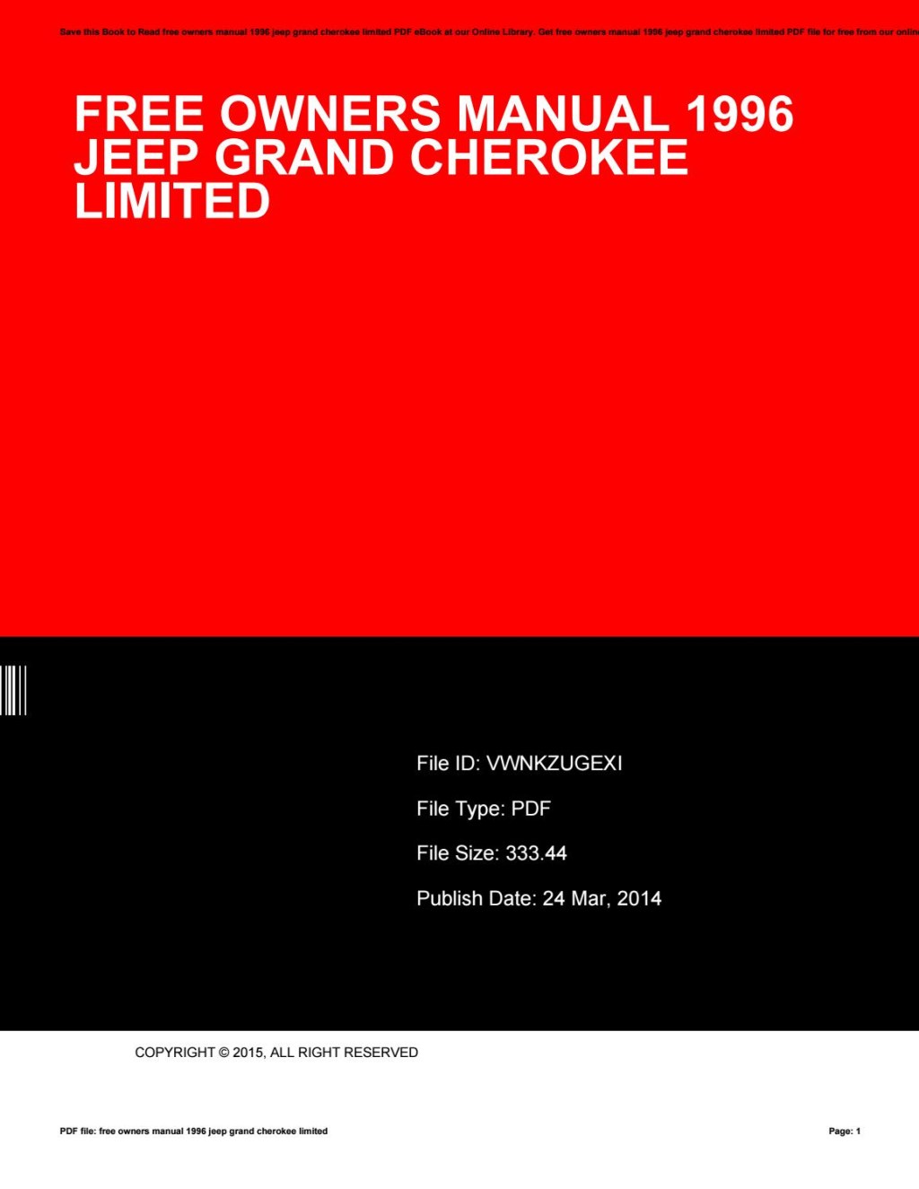 Picture of: Free owners manual  jeep grand cherokee limited by