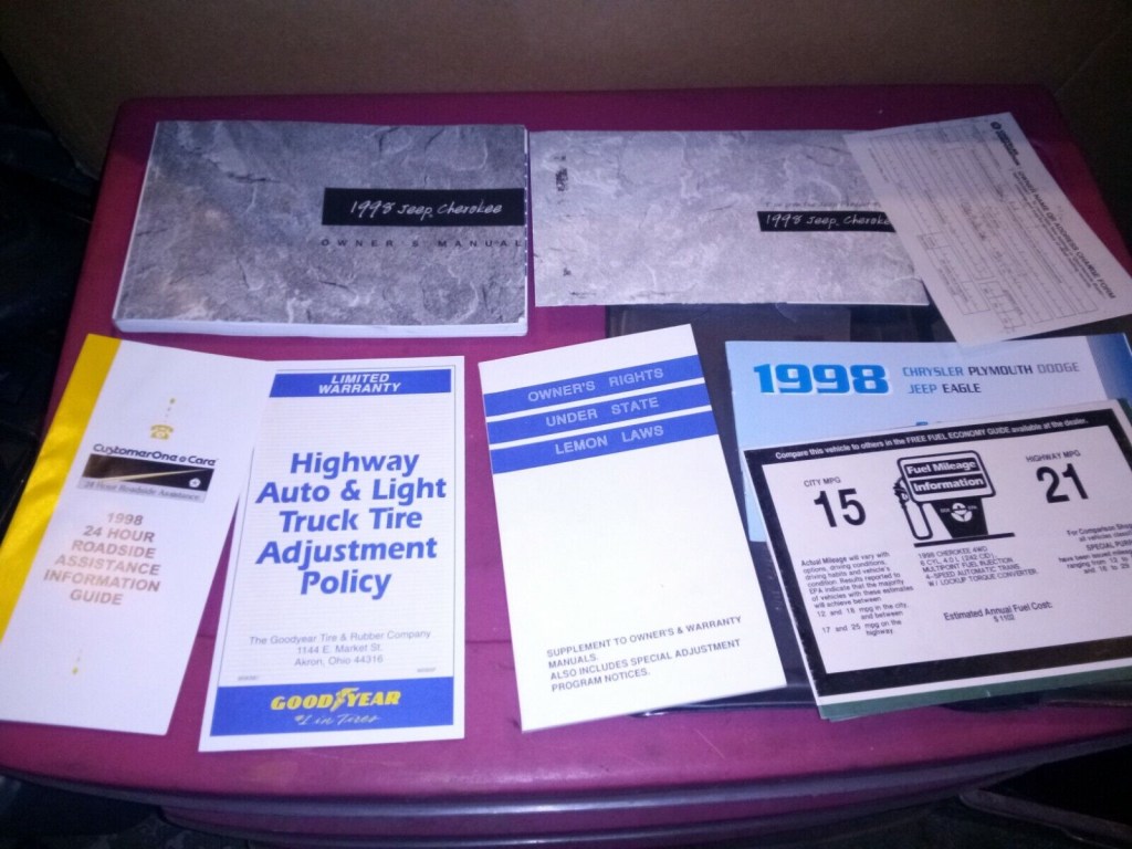 Picture of: JEEP CHEROKEE SPORT XJ LIMITED OEM OWNERS MANUAL WITH WINDOW