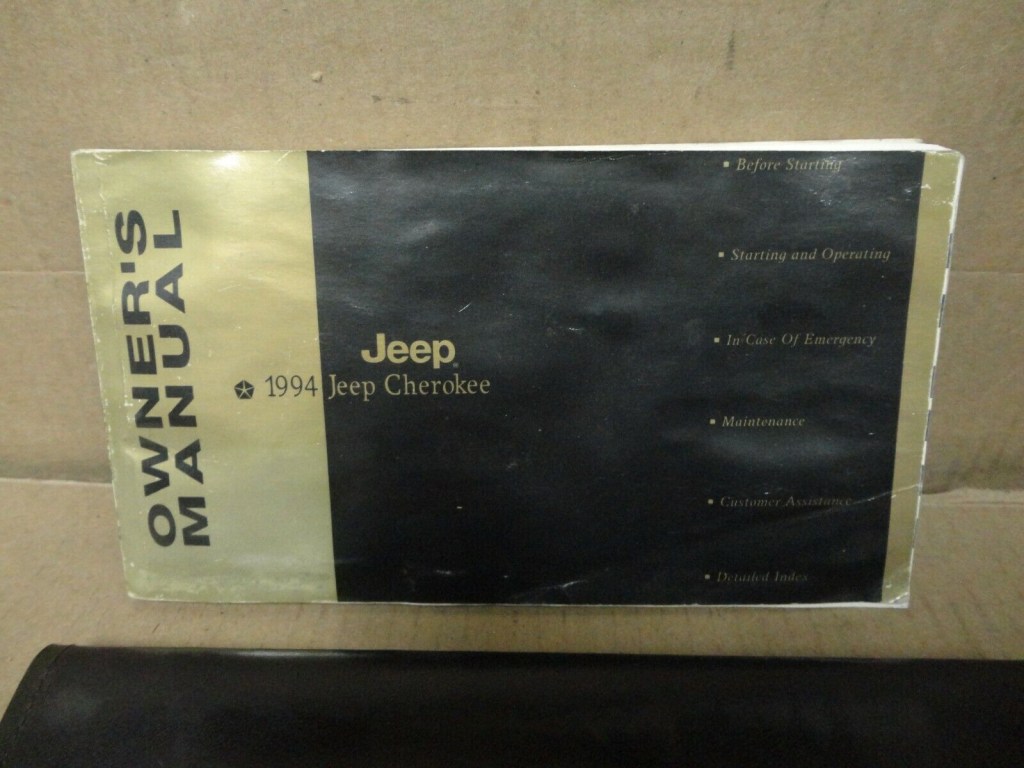 Picture of: Jeep Cherokee XJ Owner’s Manual Books