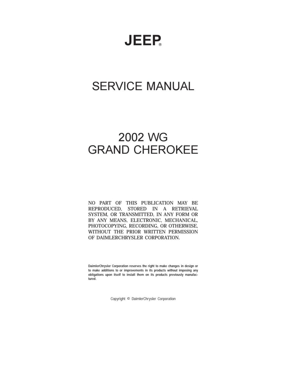Picture of: Jeep Grand Cherokee Service Repair Manual by  – Issuu