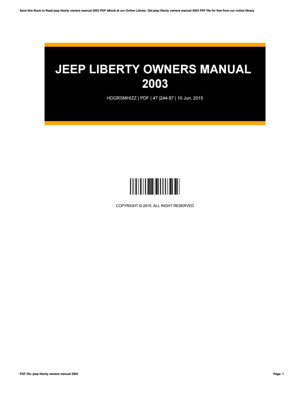 Picture of: Jeep liberty owners manual  by Barbara – Issuu