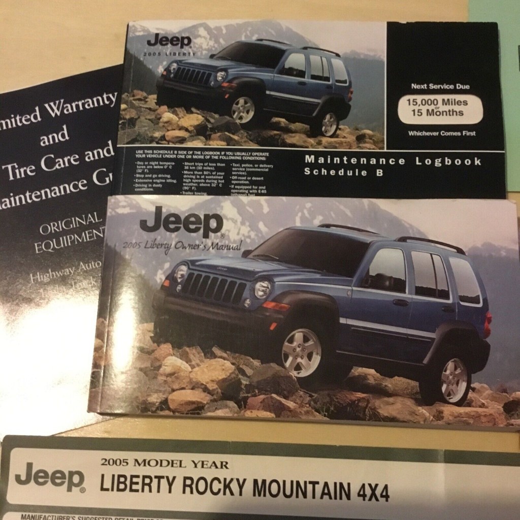Picture of: JEEP LIBERTY OWNERS MANUAL PACKET SET + FACTORY WINDOW STICKER